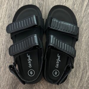 Cat & Jack Kids Black Strap Sandals